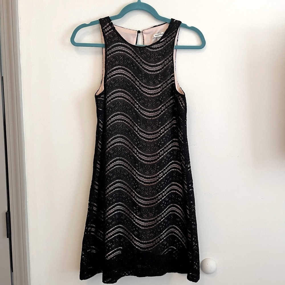 Speechless Beaded Lace Party Dress Size XS Black Sleeveless Whimsigoth Glam
